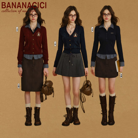 BANANA CICI针织开衫/衬衫/牛仔半裙