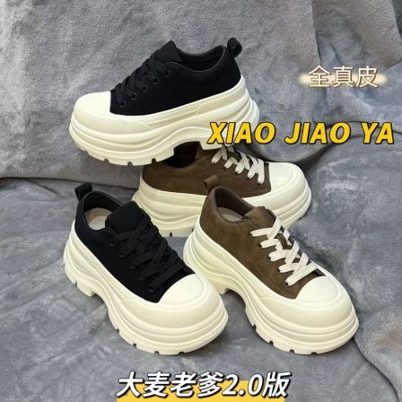 XIAOJIAOYA【大麦老爹2.0】时尚百搭系带松糕休闲老爹鞋”（跟高7）