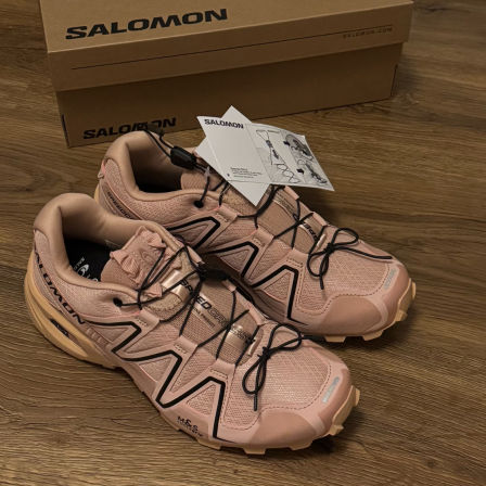 SALOMON萨洛蒙芭蕾丝带Speedcross 3 SATIN 户外低帮跑步鞋桃色