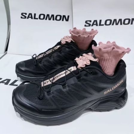 SALOMON萨洛蒙女鞋XT-Pathway2 SATIN黑粉蝴蝶结户外跑步鞋477950