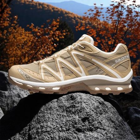 SALOMON萨洛蒙 XT-Quest 秋季新款杏色男女户外功能跑步鞋 410588