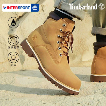 Timberland添柏岚男鞋马丁靴新款户外徒步登山鞋皮革高帮靴大黄靴