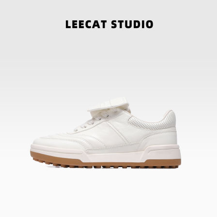 LeeCat Studio | 真皮小白鞋翻盖百搭皮面透气超软不闷脚休闲板鞋