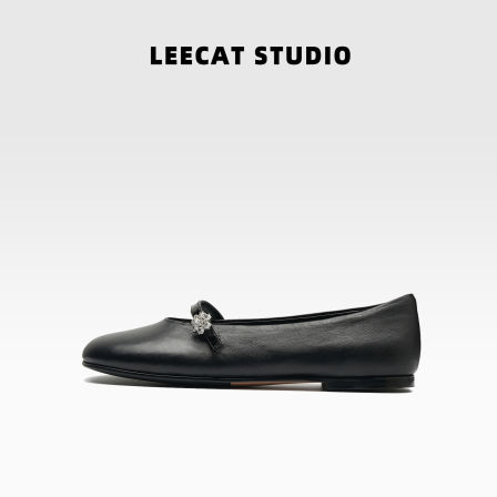LeeCatStudio|黑色芭蕾浅口单鞋复古小皮鞋不累脚柔软玛丽珍鞋