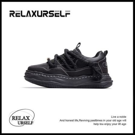 RELAXURSELF【明星同款】潮牌鞋国潮鞋厚底潮鞋透气百搭男鞋增高鞋