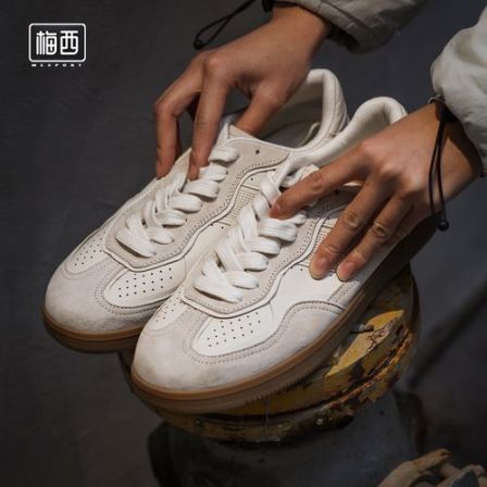 【梅西】春季休闲鞋男鞋德训百搭复古板鞋男新款小白鞋YX2338