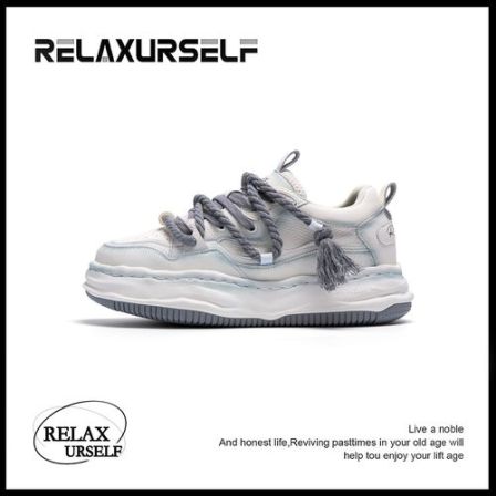 RELAXURSELF国潮鞋厚底潮鞋透气休闲百搭干净痞帅感男鞋增高鞋子