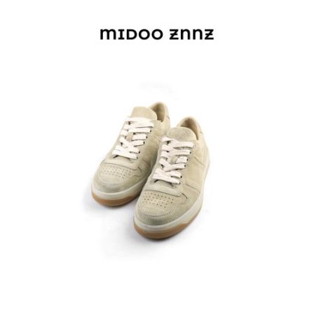 MIDOO ZNNZ 高丝光牛反绒英伦风透气复古休闲板鞋斜挎包