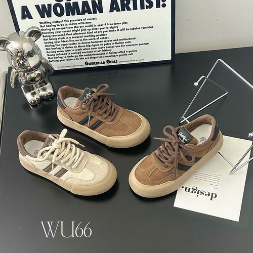 休闲鞋女鞋百搭秋季新款2025爆款徳训鞋厚底板鞋时尚潮运动鞋子女主图