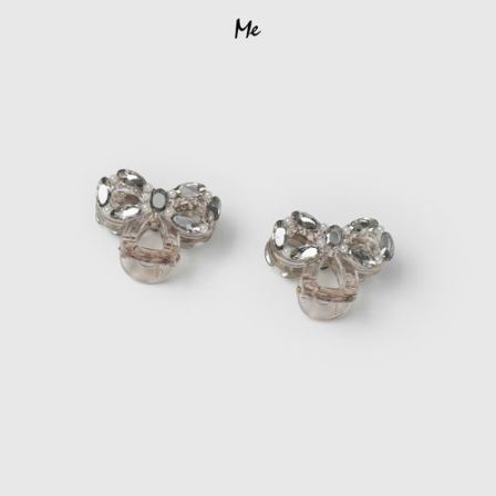 ME【宝石蝴蝶结鲨鱼夹】少女感重工镶珠百搭时尚休闲抓夹MESA2088