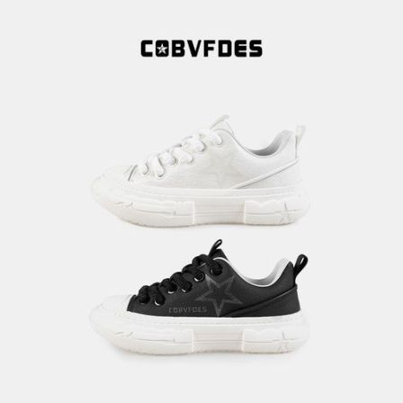 COBVFDES时尚极简风男款隐藏增高轻奢休闲低帮厚底板鞋