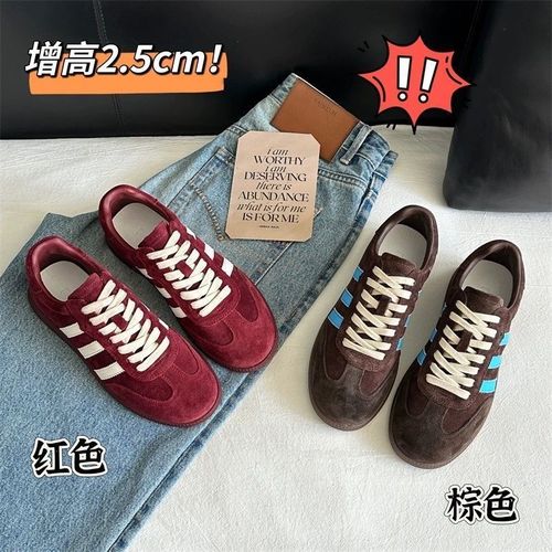 2025秋季新款德训鞋女鞋子秋季爆款透气显瘦舒适1663主图