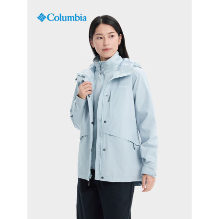 哥伦比亚女装2025冬季新款户外抓绒内胆三合一夹克运动服登山外套