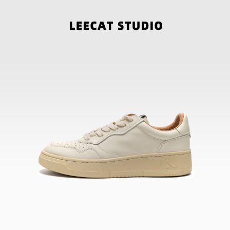 LeeCat Studio | 厚底休闲鞋小白鞋女2025新款增高真皮运动松糕鞋