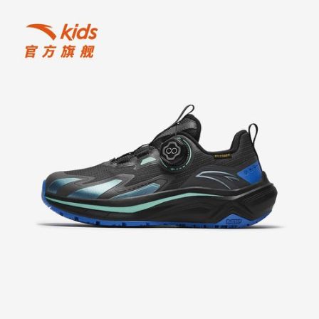 雨盾安踏儿童男大童跑鞋2025新款上新舒适防滑耐磨青少年革面童鞋