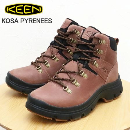 日本直邮 KEEN KOSA PYRENEES 女款高帮厚底增高户外防滑靴皮面