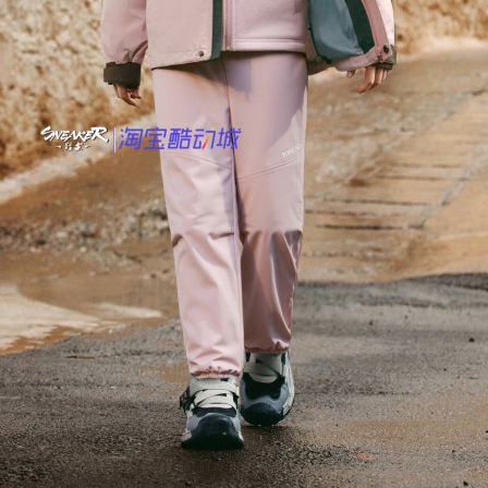 探路者儿童软壳裤2025新款防泼水防风运动户外长裤QAMMBN95686
