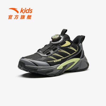 安踏儿童防水休闲鞋2025秋冬舒适防滑耐磨青少年轻户外旋钮鞋子