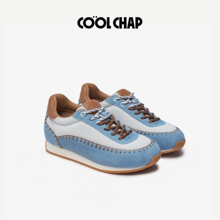 Coolchap欧包德训时尚舒适真皮6.5cm厚底小个子内增高休闲运动鞋