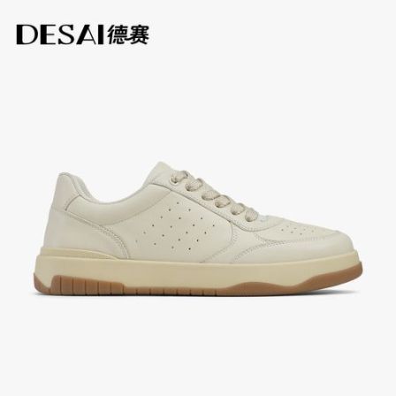德赛【秋季新款】运动休闲鞋男款百搭时尚透气低帮舒适简约高端板鞋