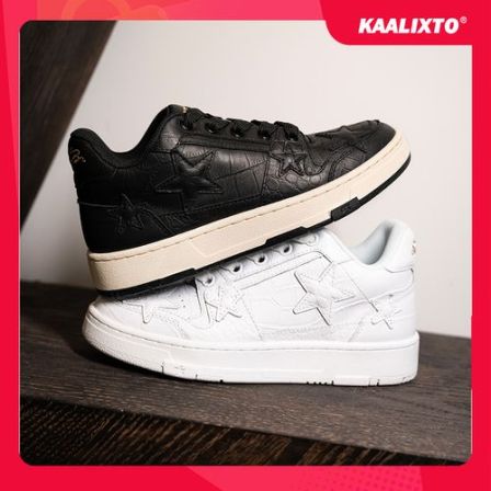 【mr.three专属】Kaalixto黑白鳄纹星星鞋板鞋百搭低帮时尚潮流经典