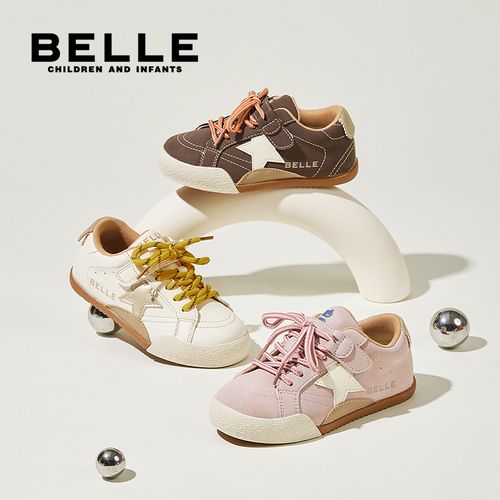百丽秋冬新款运动休闲童鞋男女童防滑百搭星星鞋学长鞋L5Q359主图