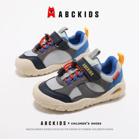 Abckids儿童运动鞋2025秋季新款男童网面户外软底百搭休闲跑步鞋