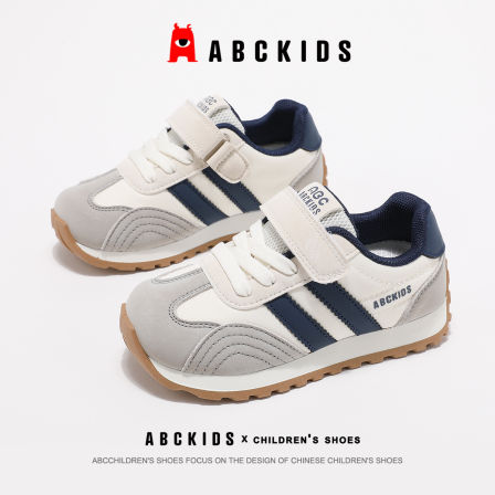 abckids童鞋儿童户外休闲鞋2025春秋新款男童网面运动鞋耐磨鞋子