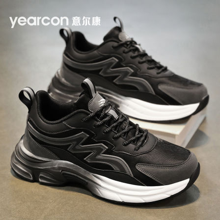 意尔康运动鞋男鞋2025新款秋冬季加绒棉鞋爆款大码男士休闲老爹鞋