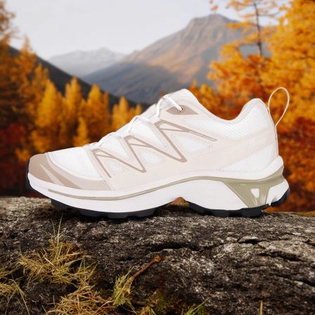 SALOMON/萨洛蒙 XT-6 秋季新款奶油色女鞋时尚低帮跑步鞋 477242