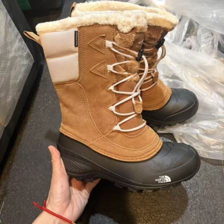 美国代购TheNorthFace北面儿童dryvent高帮防水棉靴 无盒