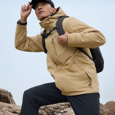 哥伦比亚官方男2025冬季新款抓绒三合一运动服户外夹克外套XE2198