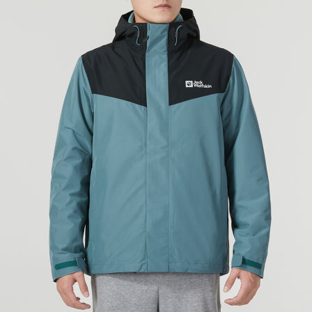 Jack Wolfskin狼爪冲锋衣男装户外抓绒内胆三合一登山夹克外套