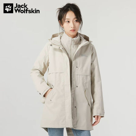 ~狼爪摇粒绒三合一冲锋衣外套女户外防风运动服休闲保暖连帽夹克
