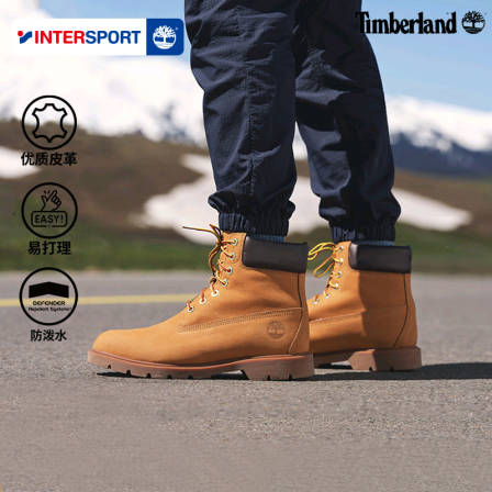 Timberland添柏岚男鞋大黄靴秋冬新款户外高帮靴保暖马丁靴18094