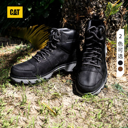 CAT卡特25年秋季新款男鞋户外防水登山鞋高帮牛皮马丁靴工装靴