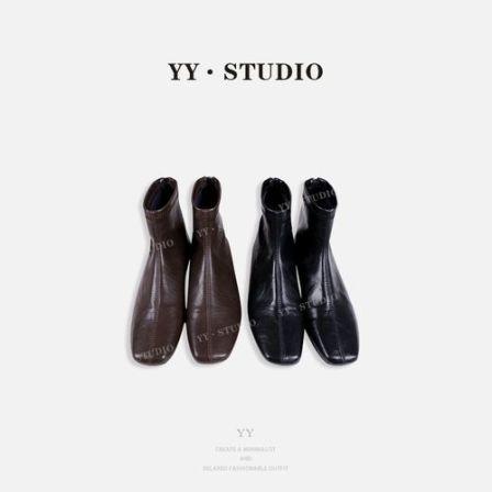 【YANYAN】低跟内增高尖头皮鞋冬季靴秋季气质时尚短靴YY-0010