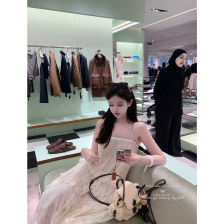 jill大姐姐 Flirty蕾丝裙+翻领开衫 吊带连衣裙/长款开衫外套