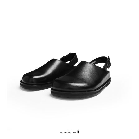 Anniehall25fw Birk leather shoes北欧气质带跟勃肯皮鞋头层牛皮