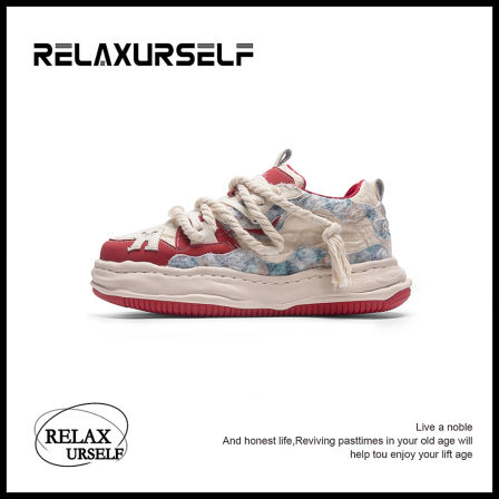 RELAXURSELF国潮情侣溶解鞋低帮时尚运动休闲鞋小众百搭增高潮鞋