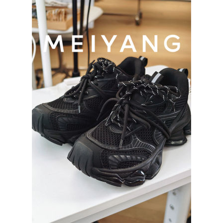 美洋MEIYANG 云隙老爹鞋 抗菌消臭镂空厚底增高运动休闲鞋-周三