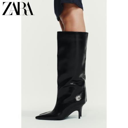 ZARA2025秋季新品 女鞋 高筒猫跟靴 3022610 800