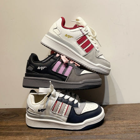 左左家秋冬新款男女童学生百搭休闲板鞋儿童拼色软底时髦运动鞋