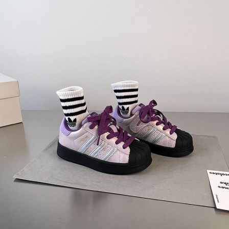 2025秋冬新款女童贝壳头板鞋韩版中大童运动鞋软底儿童时尚休闲鞋