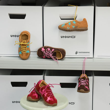 utouto大耳象女童拼色星星休闲鞋2025秋季新款宝儿百搭防滑鞋子