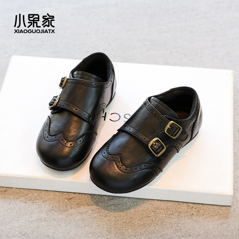 女童皮鞋儿童乐福鞋小女孩英伦风女童鞋黑色学生秋季洋气秋冬加绒主图