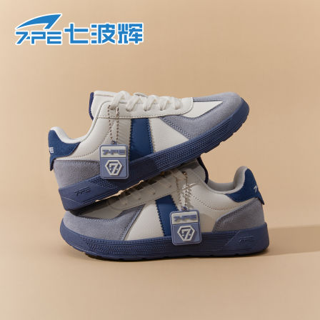 七波辉童鞋男童T头德训鞋2025秋季新款男孩赤足皮面儿童软底板鞋