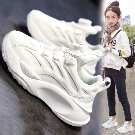 李­­­宁氢云女童鞋羽毛球鞋2025新款秋季儿童小白运动鞋中大童