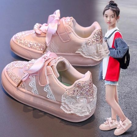 李­­­宁氢云女童鞋羽毛球鞋2025秋季新款儿童德训运动鞋小学生