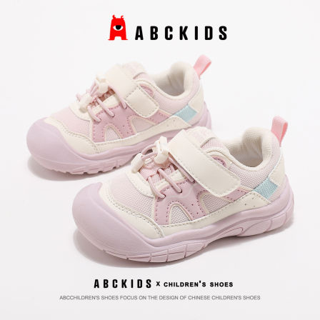 ABCkids童鞋女童运动鞋宝宝鞋子秋季小童网面软底儿童跑步鞋女孩